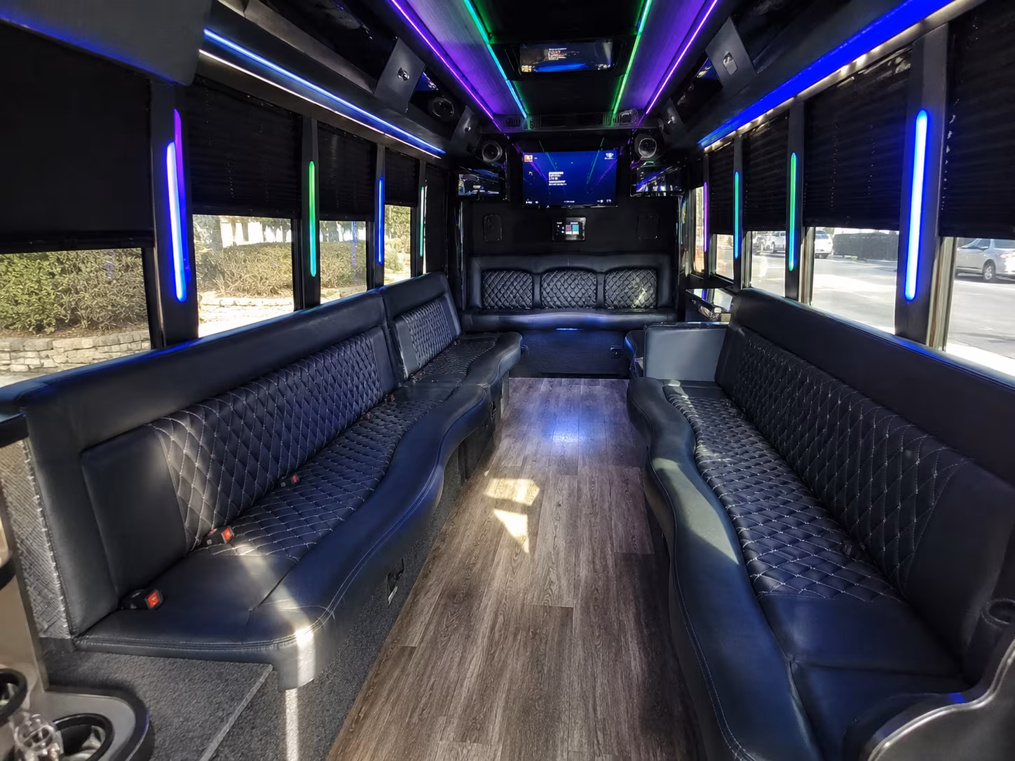 ceres 15 passenger party bus interior