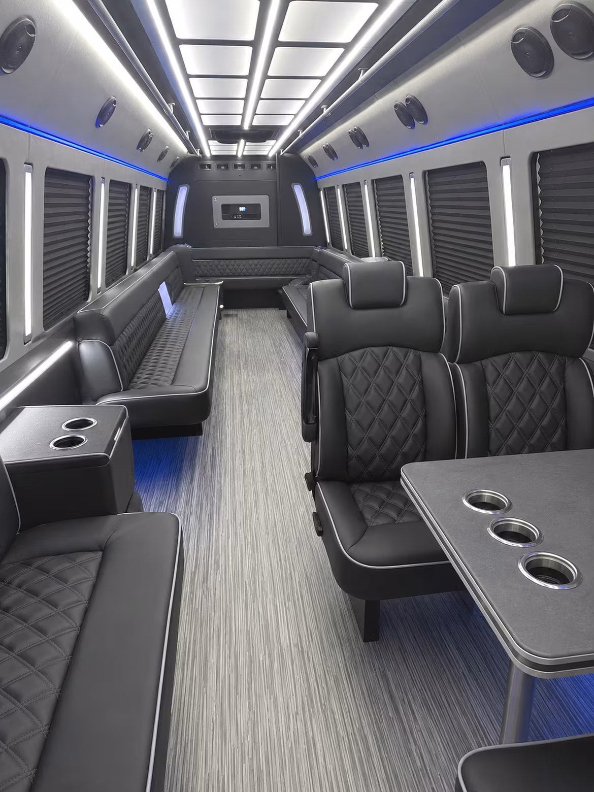 ceres 25 passenger party bus inside