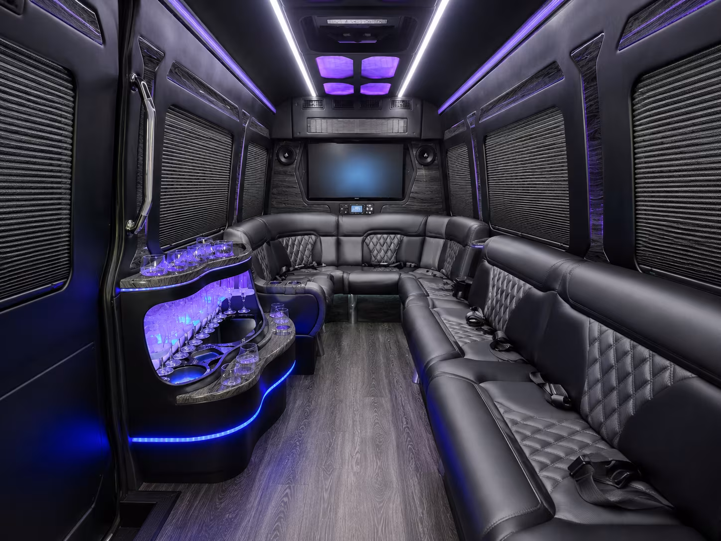 ceres 30 passenger party bus interior