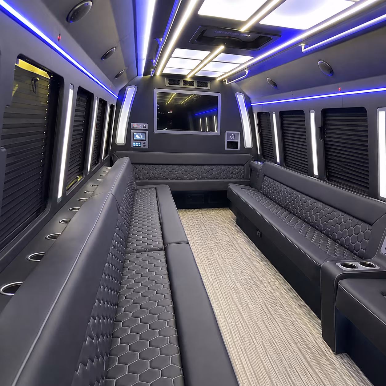 ceres 40 passenger party bus inside