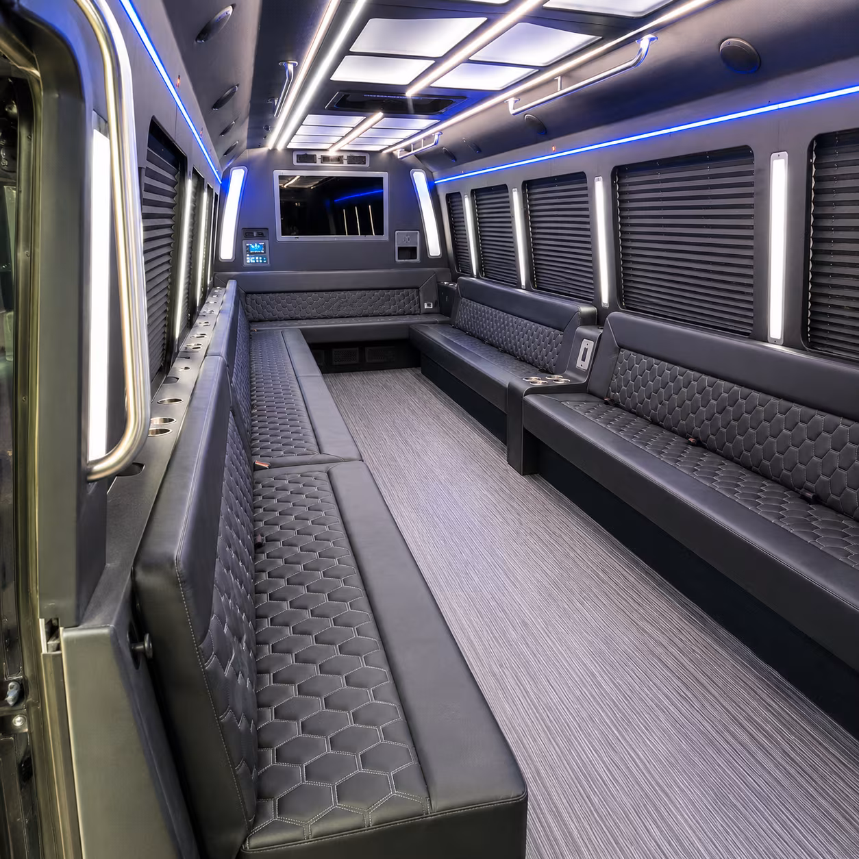 ceres 40 passenger party bus interior