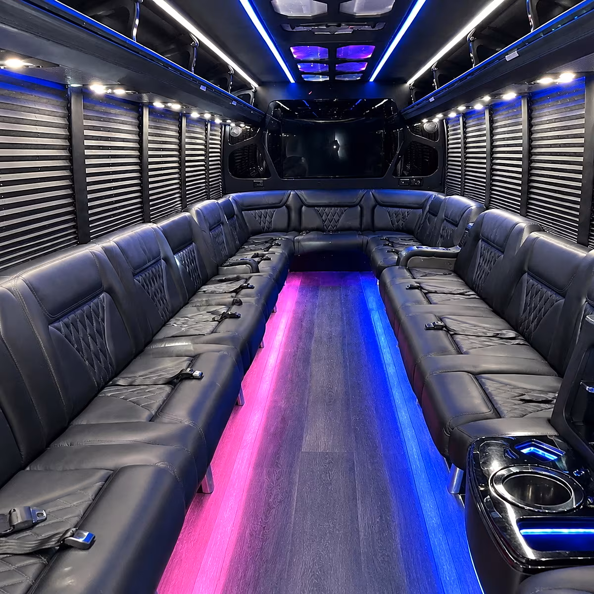 ceres party bus rental interior