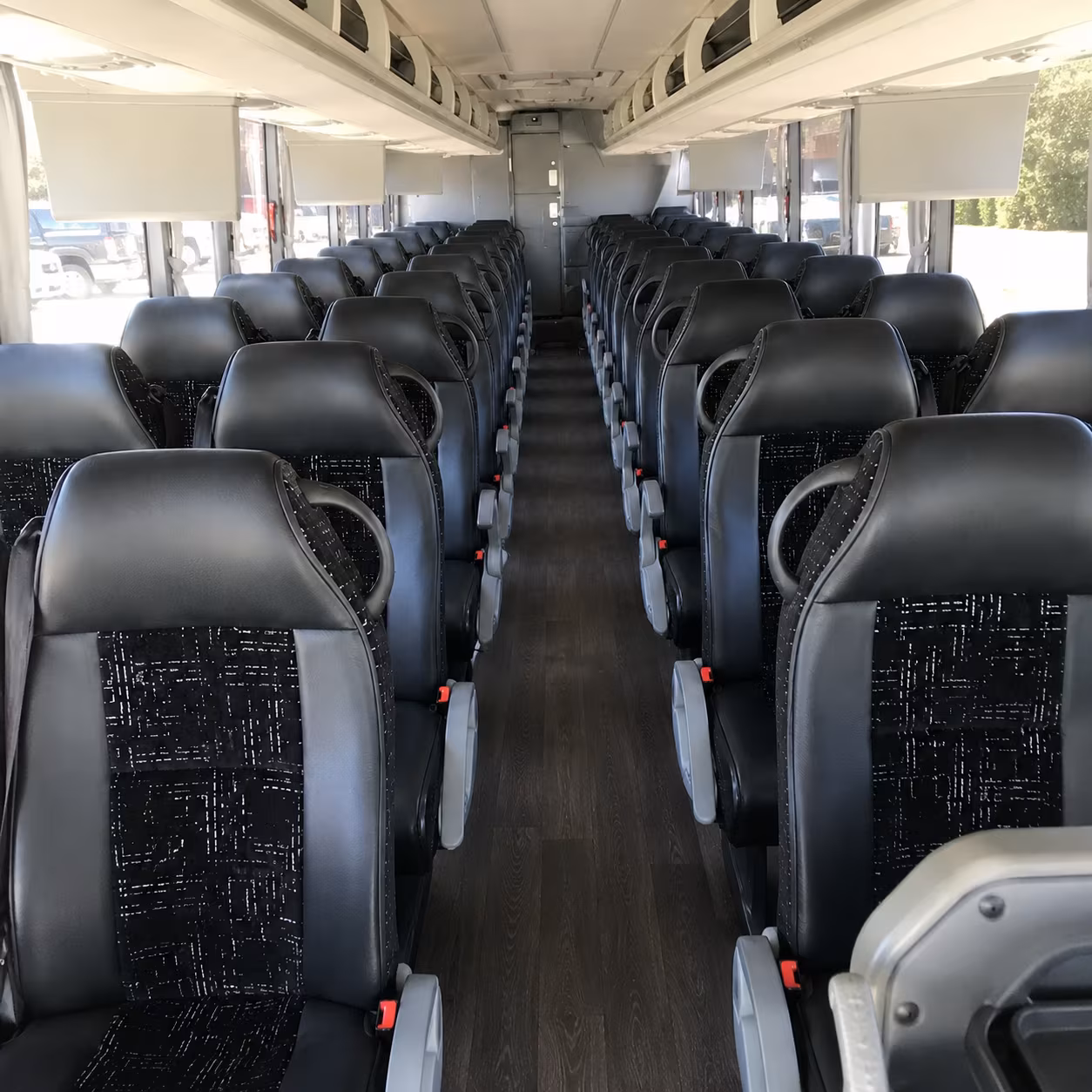 hayward charter bus rental interior