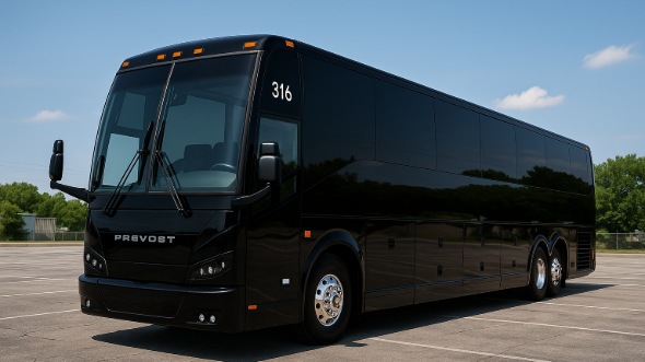 Exterior of Charter Bus Company Fremont's 50 Passenger Charter Bus in Fremont