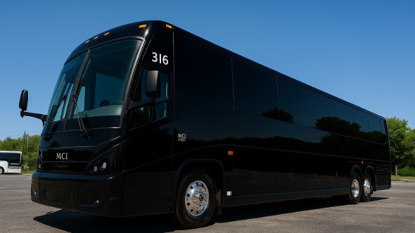 Exterior of Charter Bus Company Fremont's 55 Passenger Charter Bus in Fremont