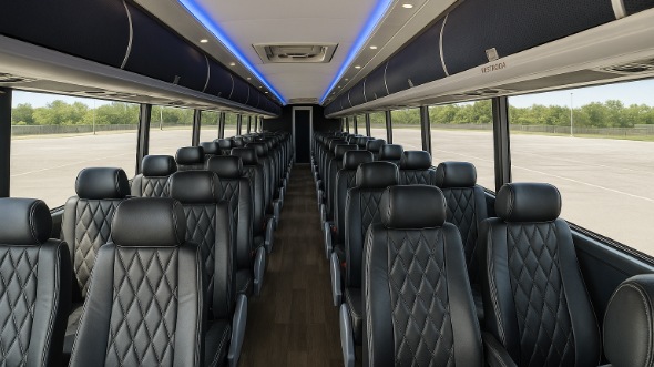 ceres 56 passenger charter bus inside