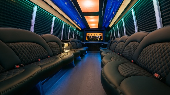 ceres party bus rental interior