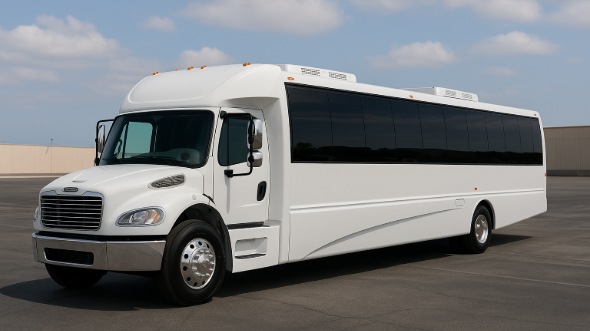 Exterior of Charter Bus Company Fremont's Party Bus in Fremont