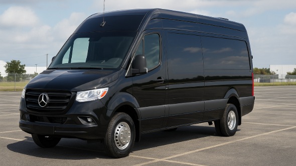 Exterior of Charter Bus Company Fremont's Sprinter Limo in Fremont